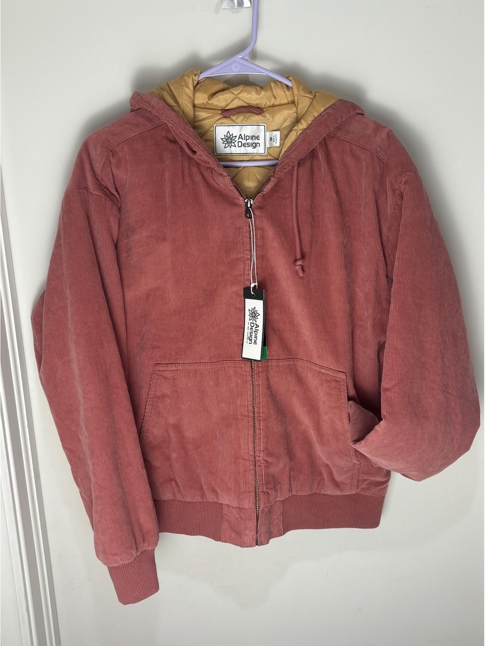 Alpine Design Corduroy Hooded Jacket NWT Thermolite EcoMade Women’s XS